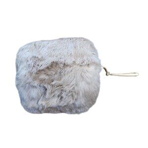 Vintage Handwarmer Muff Beige Fur Victorian Elegant Edwardian Winter